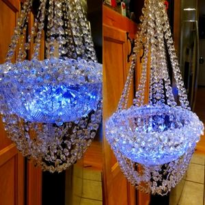 Custom made hanging chandelier w remote lights